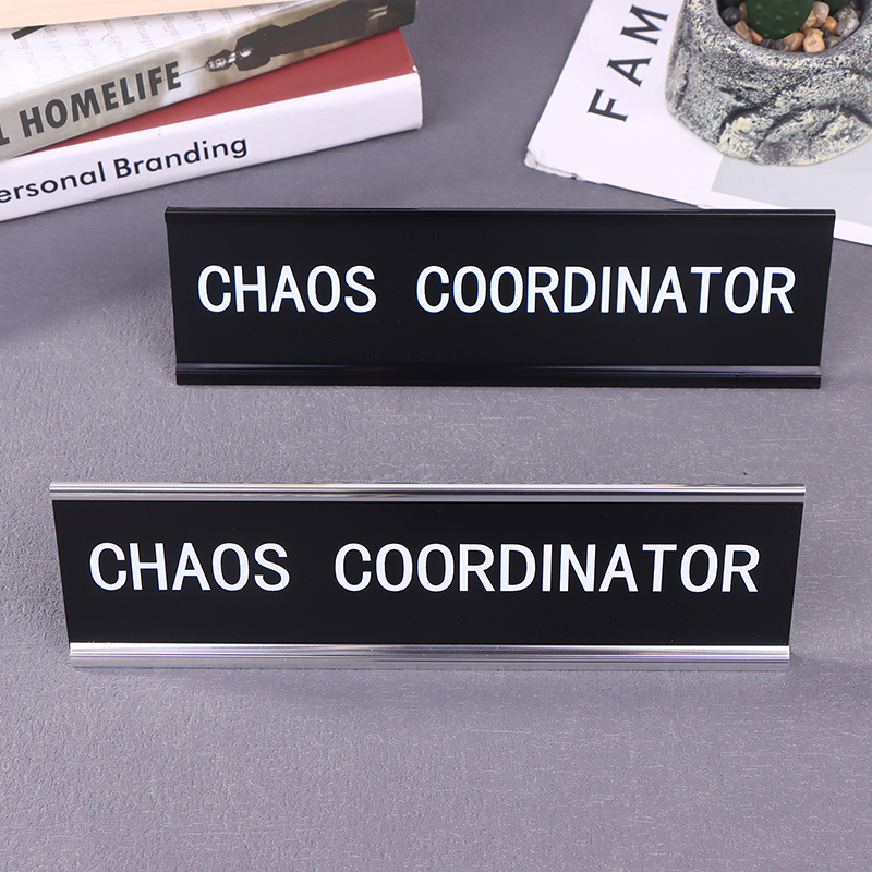 Woodworking Names - Funny Metal Name Plate Position Card