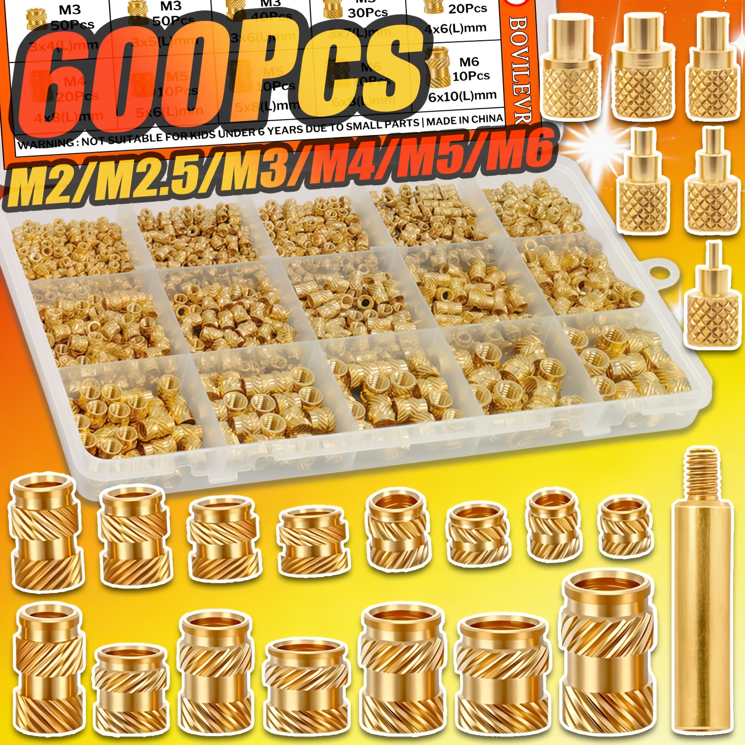 600Pcs M2-M6 Brass Threaded In – обзор и цена Woodworking Tool Stores