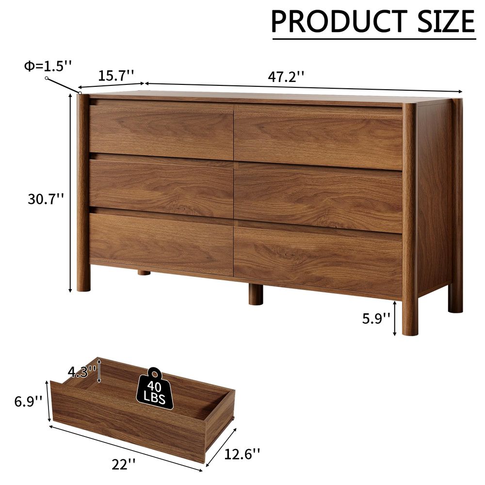 Wide 6Drawer Dresser, Farmhous – обзор и цена Woodworking Tv