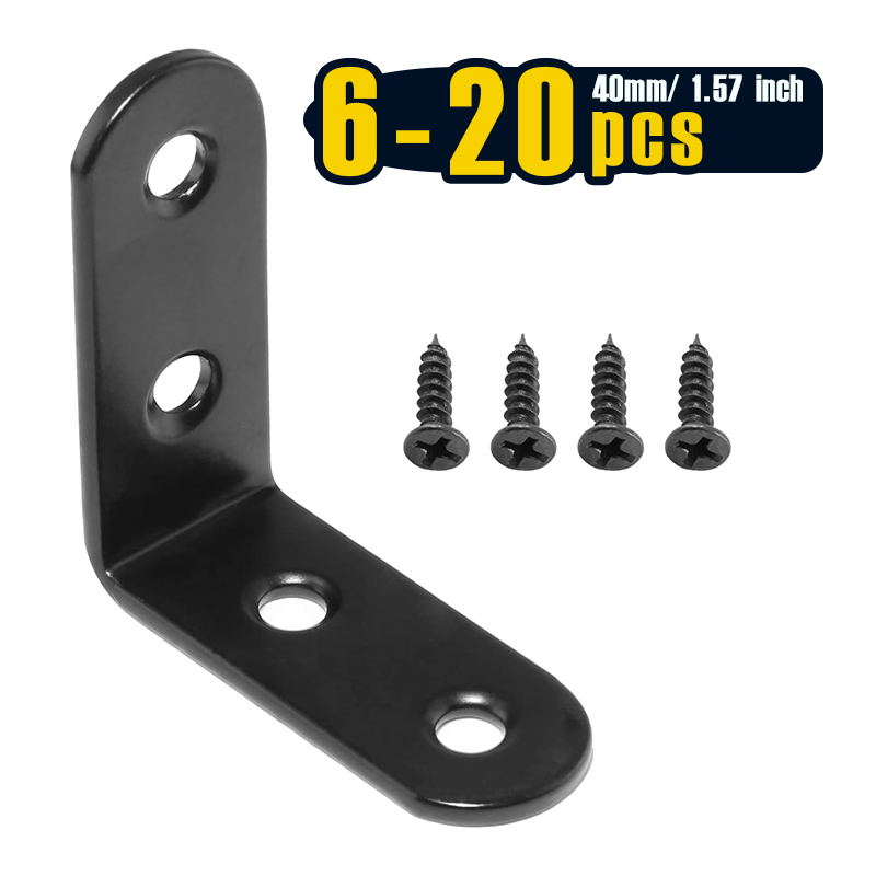 6-20 Pcs Black Corner Brace L  – обзор и цена Woodworking Joints