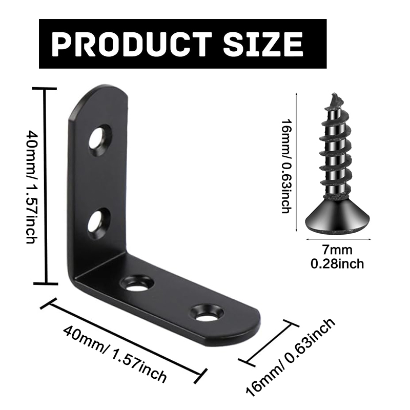 6-20 Pcs Black Corner Brace L  – обзор и цена Woodworking Joints
