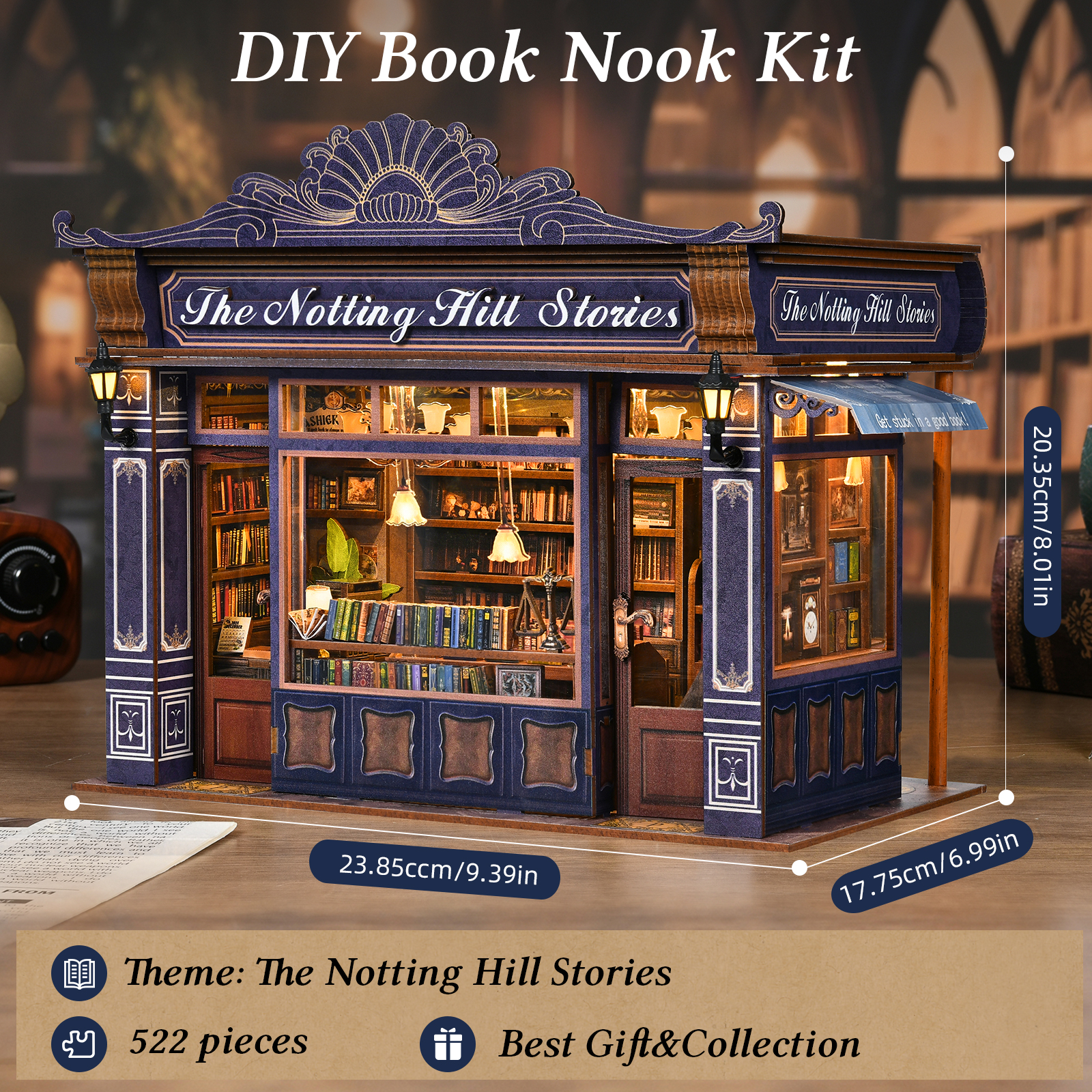 DIY Book Nook Kit Notting Hill – обзор и цена Woodworking Tv
