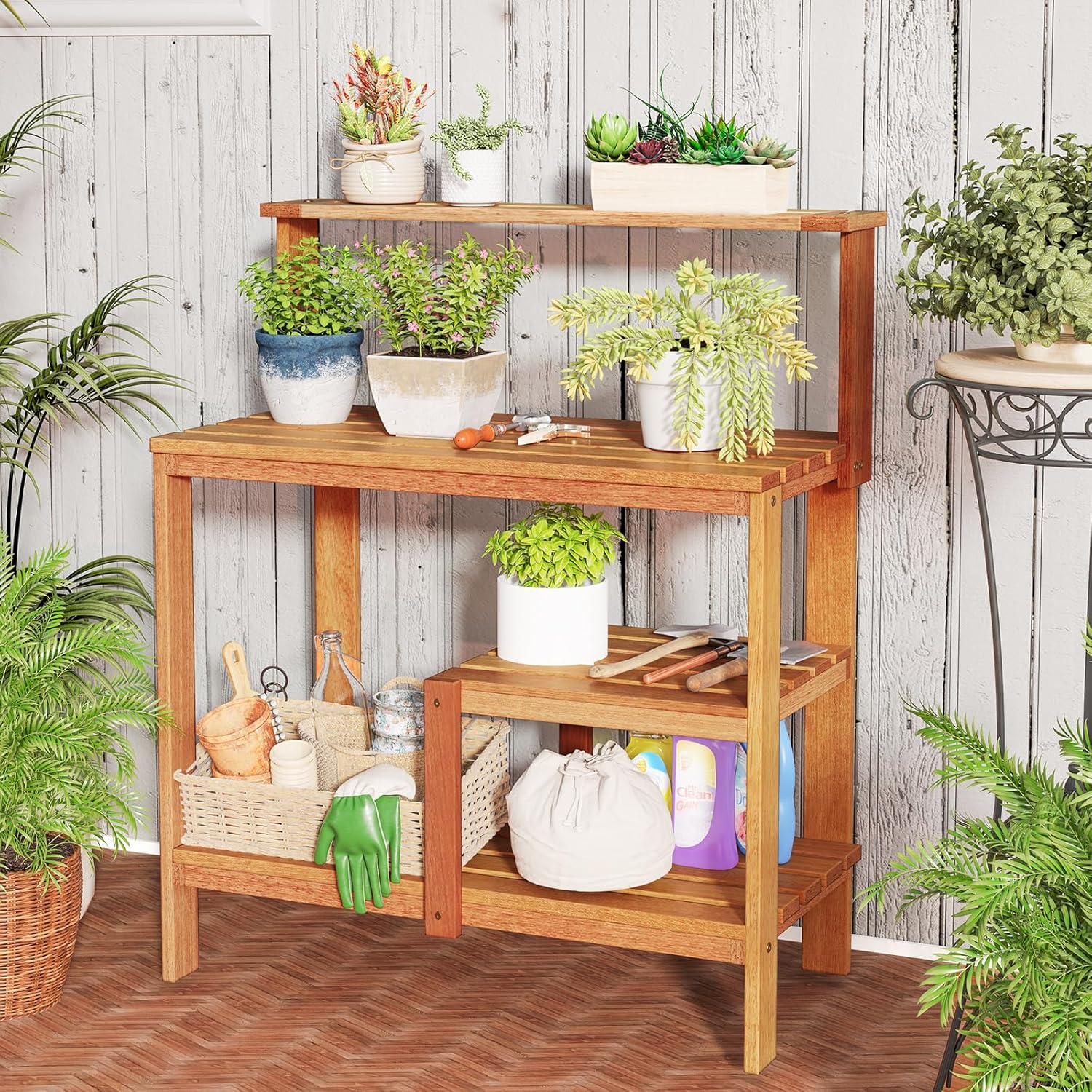 Potting Bench Table, Outdoor W – обзор и цена Woodworking Oil Finish