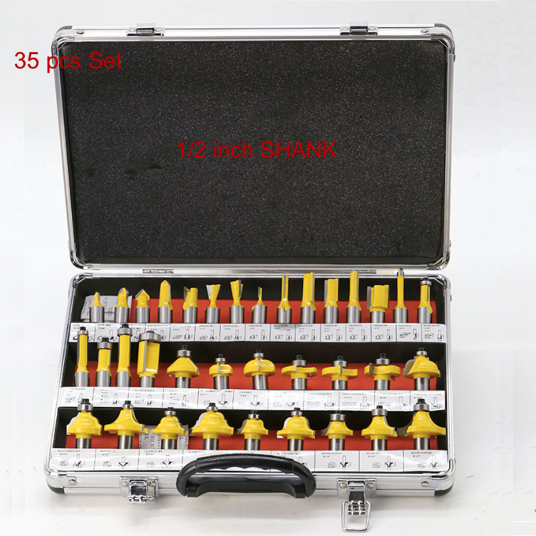 Kits005 35Pcs 1/2 Inch Tungste – обзор и цена Woodworking Routers