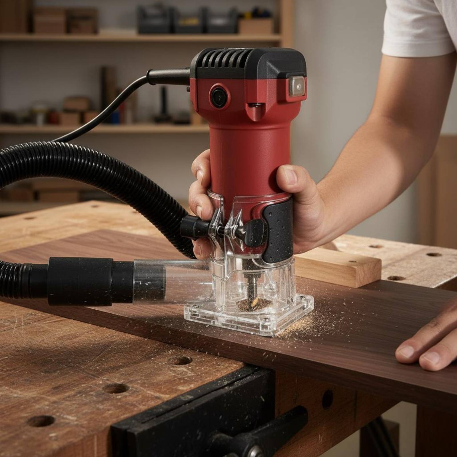 Transparent Router Dust Hood W – обзор и цена Woodworking Routers